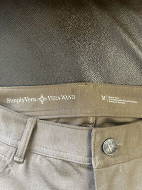 Vera Wang SimplyVera Olive Green Skinny Pants medium